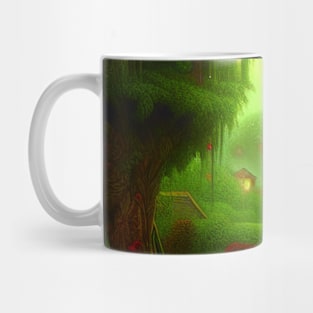 Magical Cottage tree house In a Greenary Landscape, Beautiful Nature Mug